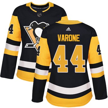 Authentic Adidas Women's Phil Varone Pittsburgh Penguins ized Home Jersey - Black