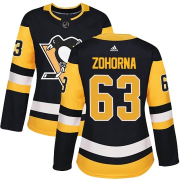 Authentic Adidas Women's Radim Zohorna Pittsburgh Penguins Home Jersey - Black