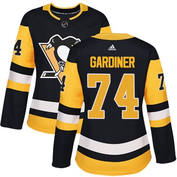 Authentic Adidas Women's Reid Gardiner Pittsburgh Penguins Home Jersey - Black