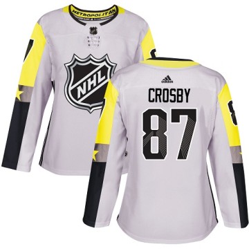 Authentic Adidas Women's Sidney Crosby Pittsburgh Penguins 2018 All-Star Metro Division Jersey - Gray