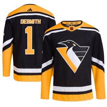 Authentic Adidas Youth Casey DeSmith Pittsburgh Penguins Reverse Retro 2.0 Jersey - Black