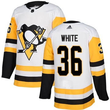 Authentic Adidas Youth Colin White Pittsburgh Penguins Away Jersey - White