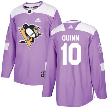 Authentic Adidas Youth Dan Quinn Pittsburgh Penguins Fights Cancer Practice Jersey - Purple