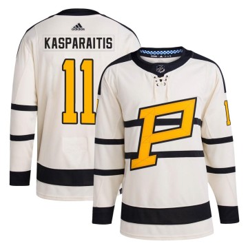 Authentic Adidas Youth Darius Kasparaitis Pittsburgh Penguins 2023 Winter Classic Jersey - Cream