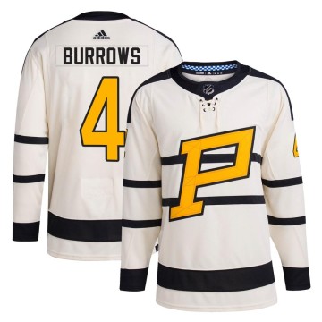 Authentic Adidas Youth Dave Burrows Pittsburgh Penguins 2023 Winter Classic Jersey - Cream