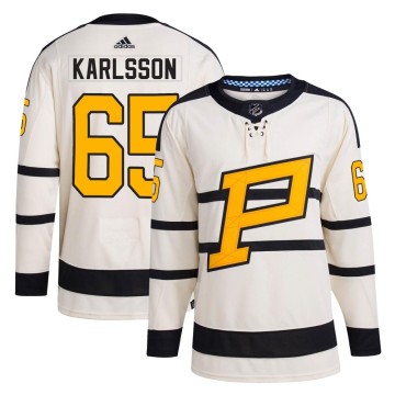 Authentic Adidas Youth Erik Karlsson Pittsburgh Penguins 2023 Winter Classic Jersey - Cream