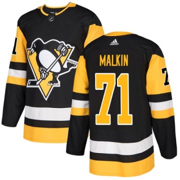 Authentic Adidas Youth Evgeni Malkin Pittsburgh Penguins Home Jersey - Black
