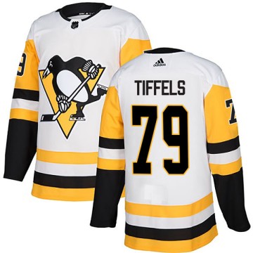 Authentic Adidas Youth Freddie Tiffels Pittsburgh Penguins Away Jersey - White