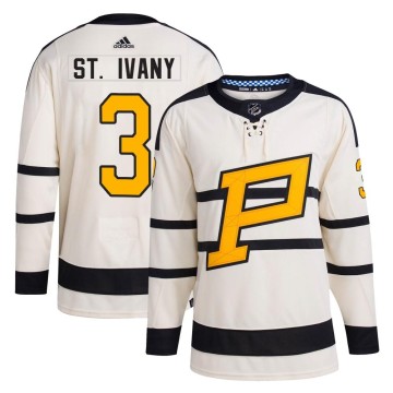 Authentic Adidas Youth Jack St. Ivany Pittsburgh Penguins 2023 Winter Classic Jersey - Cream