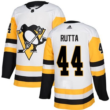 Authentic Adidas Youth Jan Rutta Pittsburgh Penguins Away Jersey - White
