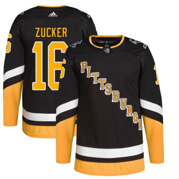 Authentic Adidas Youth Jason Zucker Pittsburgh Penguins 2021/22 Alternate Primegreen Pro Player Jersey - Black