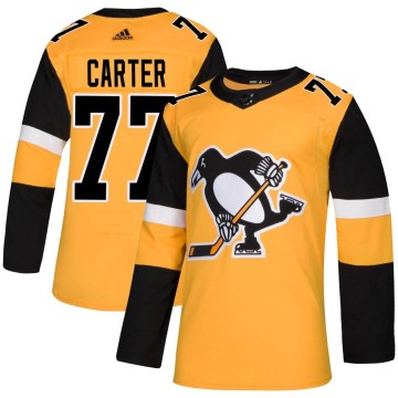 Authentic Adidas Youth Jeff Carter Pittsburgh Penguins Alternate Jersey - Gold