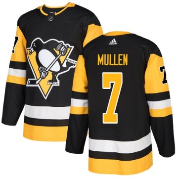 Authentic Adidas Youth Joe Mullen Pittsburgh Penguins Home Jersey - Black