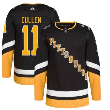 Authentic Adidas Youth John Cullen Pittsburgh Penguins 2021/22 Alternate Primegreen Pro Player Jersey - Black