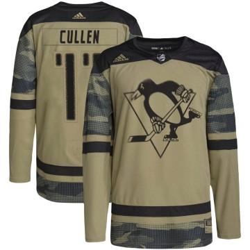 Authentic Adidas Youth John Cullen Pittsburgh Penguins Military Appreciation Practice Jersey - Camo