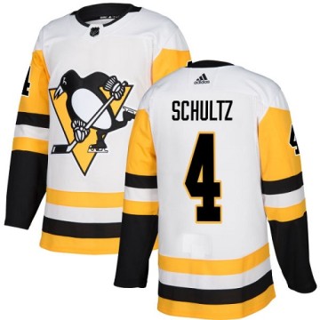 Authentic Adidas Youth Justin Schultz Pittsburgh Penguins Away Jersey - White