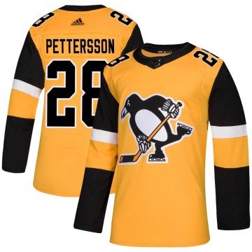 Authentic Adidas Youth Marcus Pettersson Pittsburgh Penguins Alternate Jersey - Gold