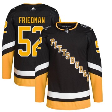 Authentic Adidas Youth Mark Friedman Pittsburgh Penguins 2021/22 Alternate Primegreen Pro Player Jersey - Black