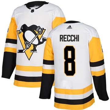 Authentic Adidas Youth Mark Recchi Pittsburgh Penguins Away Jersey - White