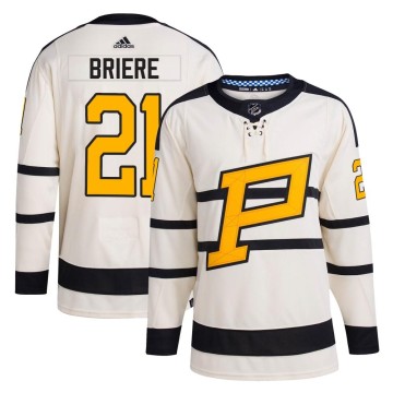 Authentic Adidas Youth Michel Briere Pittsburgh Penguins 2023 Winter Classic Jersey - Cream