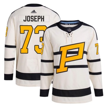 Authentic Adidas Youth Pierre-Olivier Joseph Pittsburgh Penguins 2023 Winter Classic Jersey - Cream