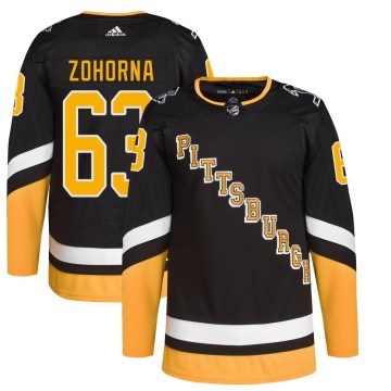 Authentic Adidas Youth Radim Zohorna Pittsburgh Penguins 2021/22 Alternate Primegreen Pro Player Jersey - Black