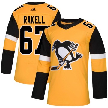 Authentic Adidas Youth Rickard Rakell Pittsburgh Penguins Alternate Jersey - Gold
