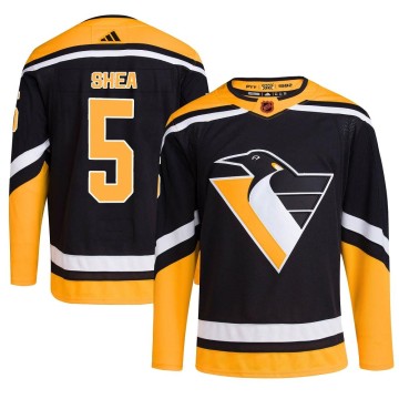 Authentic Adidas Youth Ryan Shea Pittsburgh Penguins Reverse Retro 2.0 Jersey - Black