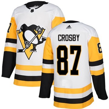 Authentic Adidas Youth Sidney Crosby Pittsburgh Penguins Away Jersey - White
