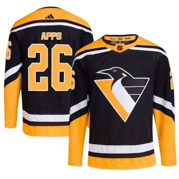 Authentic Adidas Youth Syl Apps Pittsburgh Penguins Reverse Retro 2.0 Jersey - Black