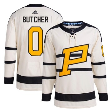 Authentic Adidas Youth Will Butcher Pittsburgh Penguins 2023 Winter Classic Jersey - Cream