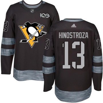 Authentic Men's Vinnie Hinostroza Pittsburgh Penguins 1917-2017 100th Anniversary Jersey - Black