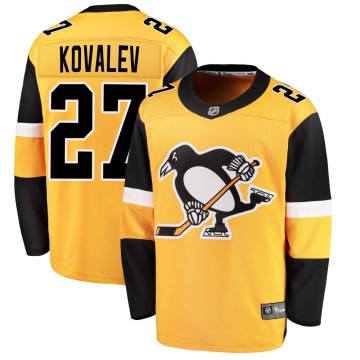 Breakaway Fanatics Branded Men's Alex Kovalev Pittsburgh Penguins Alternate Jersey - Gold