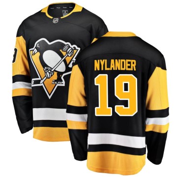 Breakaway Fanatics Branded Men's Alex Nylander Pittsburgh Penguins Home Jersey - Black