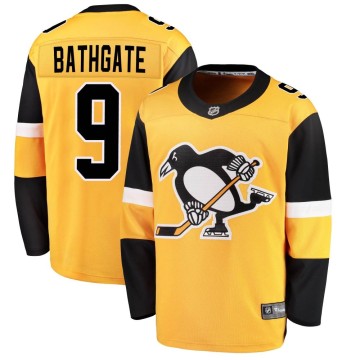 Breakaway Fanatics Branded Men's Andy Bathgate Pittsburgh Penguins Alternate Jersey - Gold