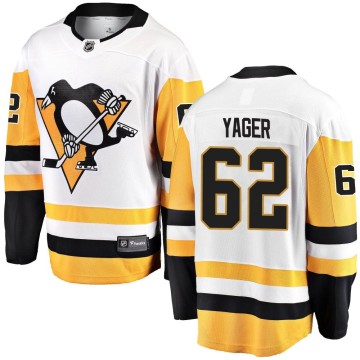 Breakaway Fanatics Branded Men's Brayden Yager Pittsburgh Penguins Away Jersey - White