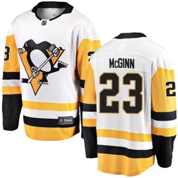 Breakaway Fanatics Branded Men's Brock McGinn Pittsburgh Penguins Away Jersey - White