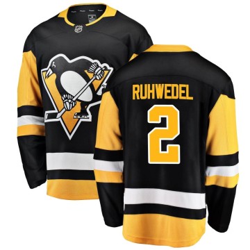 Breakaway Fanatics Branded Men's Chad Ruhwedel Pittsburgh Penguins Home Jersey - Black