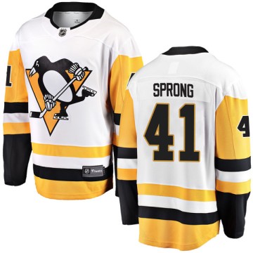Breakaway Fanatics Branded Men's Daniel Sprong Pittsburgh Penguins Away Jersey - White