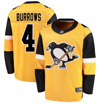 Breakaway Fanatics Branded Men's Dave Burrows Pittsburgh Penguins Alternate Jersey - Gold