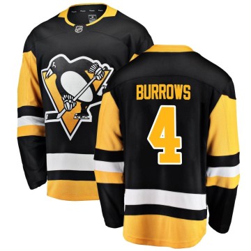 Breakaway Fanatics Branded Men's Dave Burrows Pittsburgh Penguins Home Jersey - Black