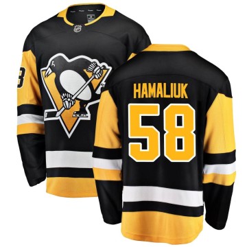 Breakaway Fanatics Branded Men's Dillon Hamaliuk Pittsburgh Penguins Home Jersey - Black