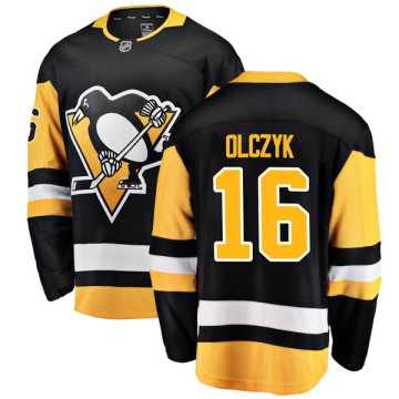 Breakaway Fanatics Branded Men's Ed Olczyk Pittsburgh Penguins Home Jersey - Black