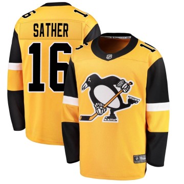 Breakaway Fanatics Branded Men's Glen Sather Pittsburgh Penguins Alternate Jersey - Gold