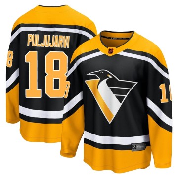 Breakaway Fanatics Branded Men's Jesse Puljujarvi Pittsburgh Penguins Special Edition 2.0 Jersey - Black