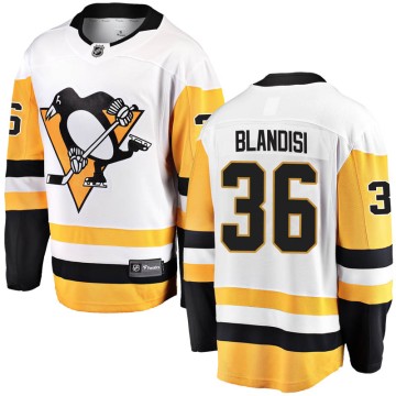 Breakaway Fanatics Branded Men's Joseph Blandisi Pittsburgh Penguins Away Jersey - White