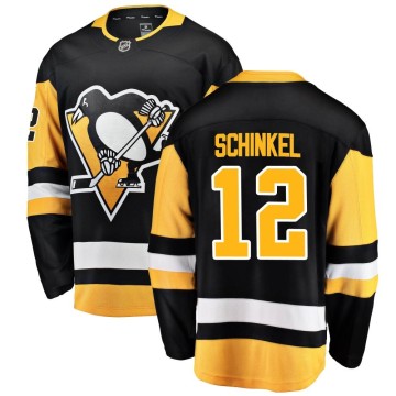 Breakaway Fanatics Branded Men's Ken Schinkel Pittsburgh Penguins Home Jersey - Black