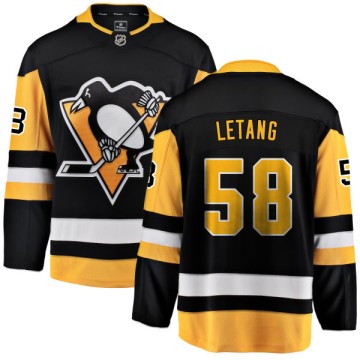 Breakaway Fanatics Branded Men's Kris Letang Pittsburgh Penguins Home Jersey - Black