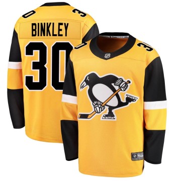 Breakaway Fanatics Branded Men's Les Binkley Pittsburgh Penguins Alternate Jersey - Gold