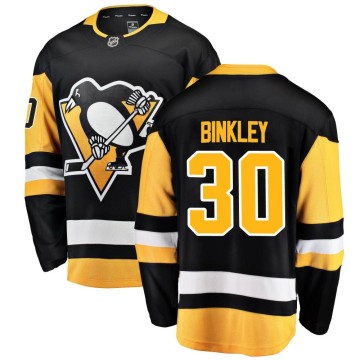 Breakaway Fanatics Branded Men's Les Binkley Pittsburgh Penguins Home Jersey - Black